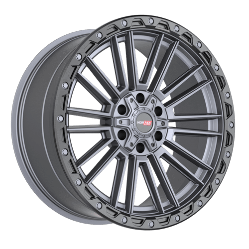VORTEK VRT-604MTB MATTE TITANIUM BLACK BEAD RING WHEELS | 18X9 | 6X120/6X139.7 | OFFSET: 18MM | CB: 93.1MM