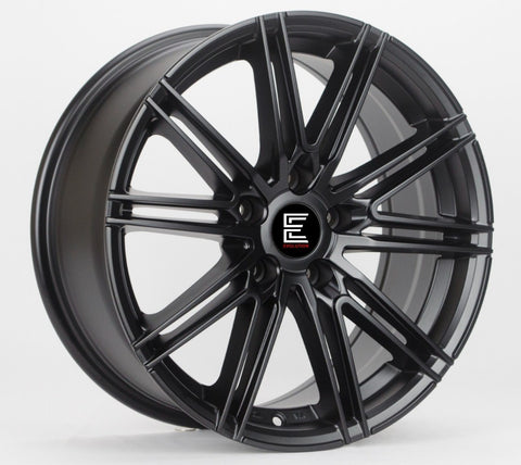 EVOLUTION BY07 MATTE BLACK WHEELS | 17X7.5 | 5X114.3 | OFFSET: 35MM | CB: 73.1MM