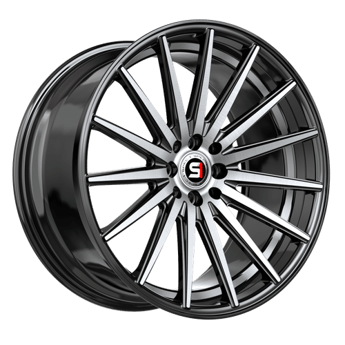 SPEC-1 RACING SP-69BMU GLOSS BLACK MACHINED AND UNDERCUT WHEELS | 18X8 | 5X112/5X114.3 | OFFSET: 38MM | CB: 73.1MM