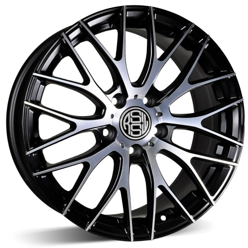 RSSW TOURING GLOSS BLACK MACHINED FACE WHEELS | 17X7.5 | 5X105 | OFFSET: 40MM | CB: 55.56MM