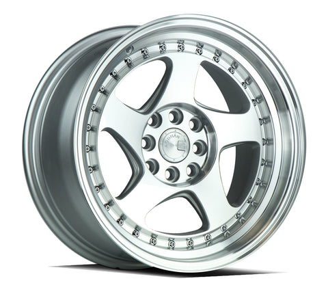 SET OF 4X WHEELS - AODHAN AH01 SILVER WITH MACHINED FACE WHEELS | 16X8 | 4X100/4X114.3 | OFFSET: 15MM | CB: 73.1MMAODHAN