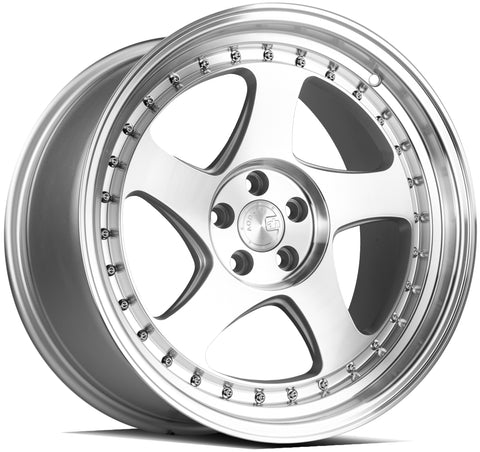 SET OF 4X WHEELS - AODHAN AH01 SILVER WITH MACHINED FACE WHEELS | 18X9.5 | 5X100 | OFFSET: 35MM | CB: 73.1MMAODHAN