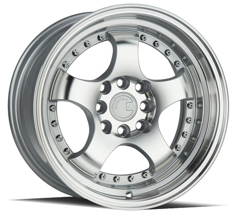 AODHAN AH03 SILVER WITH MACHINED FACE WHEELS | 15X8 | 4X100/4X114.3 | OFFSET: 20MM | CB: 73.1MM