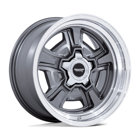 AMERICAN RACING VINTAGE VN517 MARAUDER ANTHRACITE WITH DIAMOND CUT LIP WHEELS | 20X8.5 | 5X120.65 | OFFSET: 6MM | CB: 72.56MM