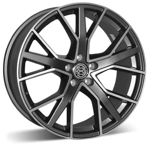 RSSW QUATTRO GUNMETAL MACHINED FACE WHEELS | 17X7.5 | 5X114.3 | OFFSET: 42MM | CB: 67.1MM