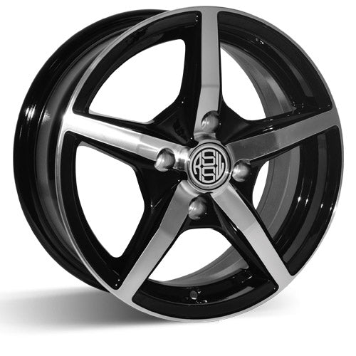 RSSW JAZZ GLOSS BLACK MACHINED FACE WHEELS | 14X6 | 4X100 | OFFSET: 38MM | CB: 54.1MM