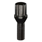 14X1.5 | BOLT - SPLINE | BLACK | 35MM | CONICAL