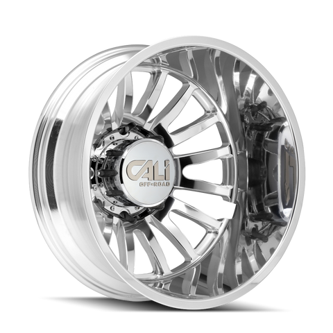 CALI OFF-ROAD SUMMIT DUALLY POLISHED & MILLED SPOKES WHEELS | 22X8.25 | 8X210 | OFFSET: -232MM | CB: 154.2MM