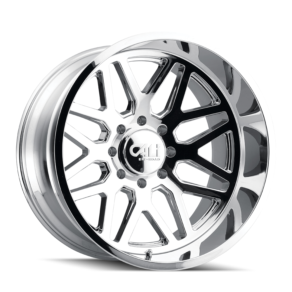 CALI OFF-ROAD 9115 INVADER CHROME WHEELS | 28X12 | 6X139.7 | OFFSET: -44MM | CB: 106.1MM