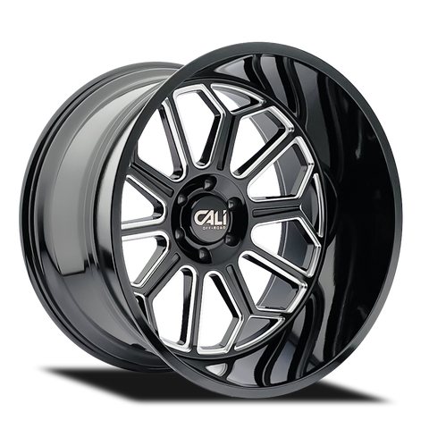 CALI OFF-ROAD 9117 AUBURN GLOSS BLACK MILLED WHEELS | 20X9 | 6x135 | OFFSET: -12MM | CB: 87.1MM