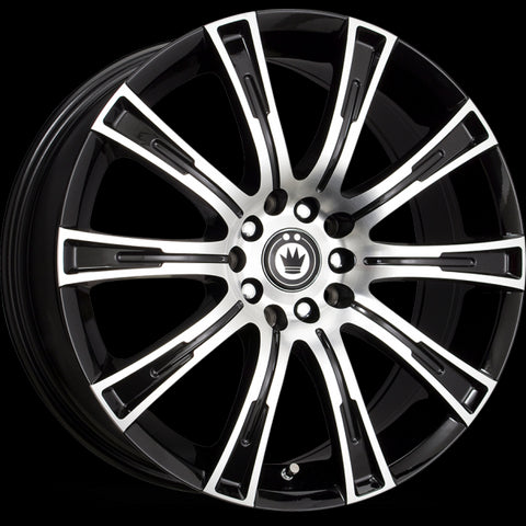 KONIG CROWN MACHINED FACE WITH GLOSS BLACK WHEELS | 17X7.5 | 5X105/5X114.3 | OFFSET: 40MM | CB: 73.1MM