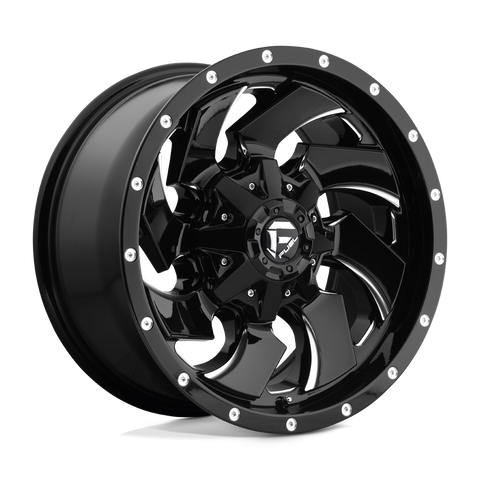 FUEL D574 CLEAVER GLOSS BLACK MILLED WHEELS | 20X12 | 8X170 | OFFSET: -44MM | CB: 125.1MM