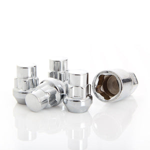 12X1.25 | KIT - ACORN WHEEL LOCK - 4X | CHROME | CONICAL | 19MM/21MM HEAD