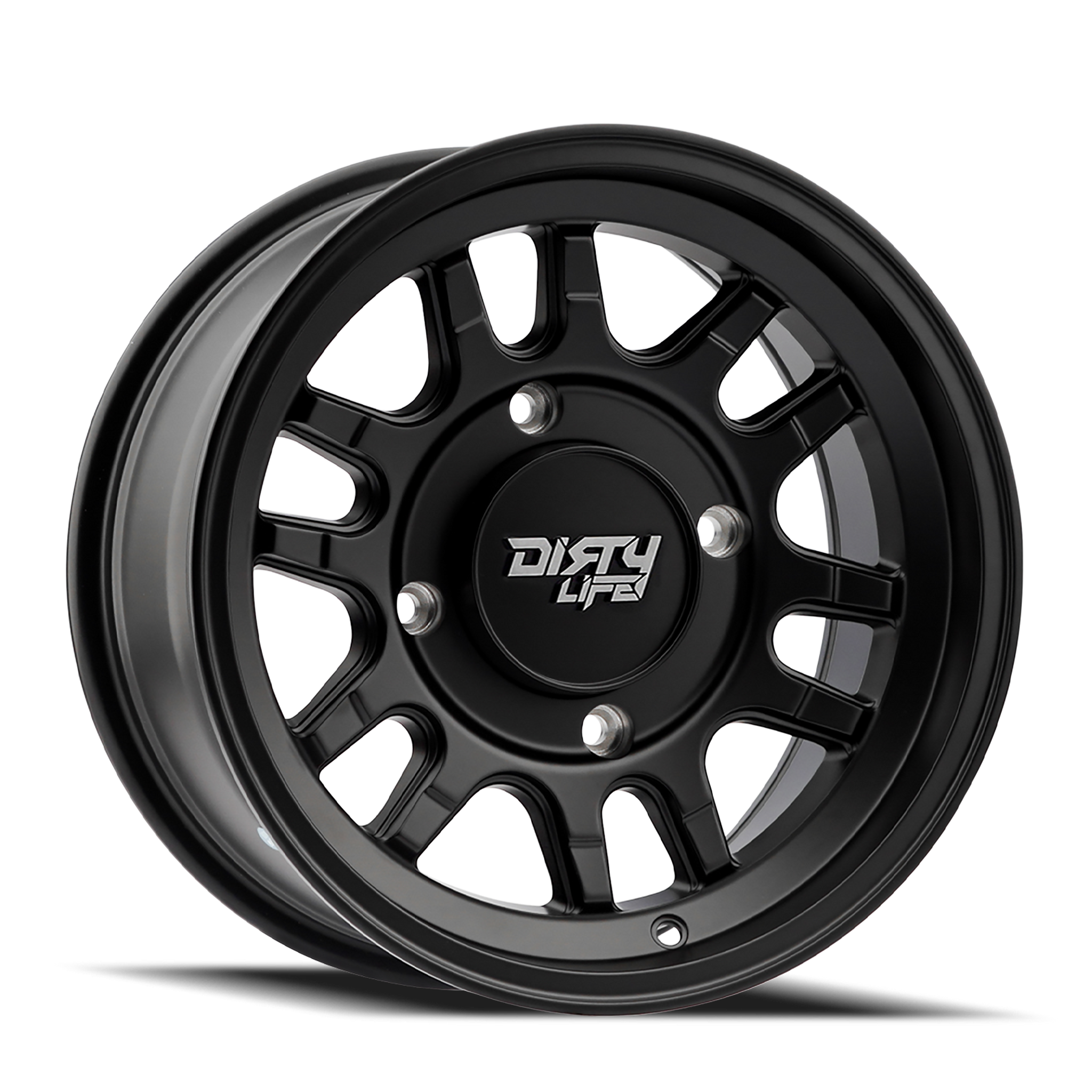 DIRTY LIFE 9310S CANYON SPORT SXS MATTE BLACK WHEELS | 14X7 | BLANK | OFFSET: 13MM | CB: 106.25MM