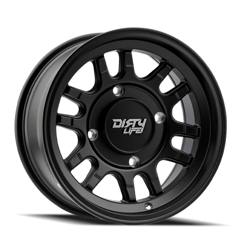 DIRTY LIFE 9310S CANYON SPORT SXS MATTE BLACK WHEELS | 14X7 | BLANK | OFFSET: 13MM | CB: 106.25MM