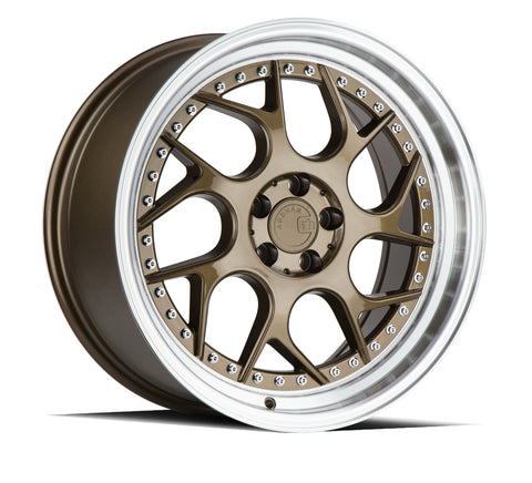 AODHAN DS01 BRONZE WITH MACHINED LIP WHEELS | 18X8.5 | 5X100 | OFFSET: 35MM | CB: 73.1MM