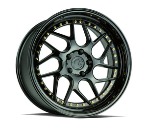 AODHAN DS01 GLOSS BLACK GOLD RIVETS WHEELS | 18X9.5 | 5X114.3 | OFFSET: 30MM | CB: 73.1MM