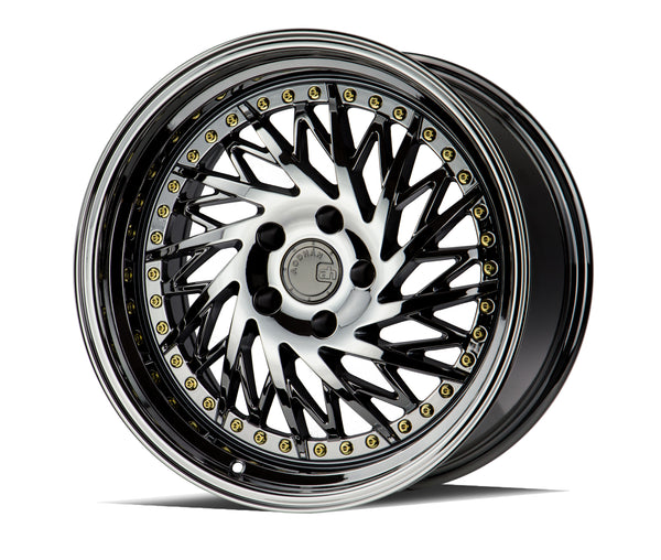 SET OF 4X WHEELS - AODHAN DS03 BLACK VACUUM WHEELS | 18X9.5 | 5X114.3 | OFFSET: 30MM | CB: 73.1MMAODHAN