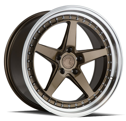 AODHAN DS05 BRONZE WITH MACHINED LIP WHEELS | 18X9.5 | 5X100 | OFFSET: 35MM | CB: 73.1MM