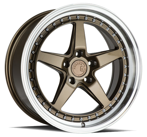 AODHAN DS05 BRONZE WITH MACHINED LIP WHEELS | 18X8.5 | 5X100 | OFFSET: 35MM | CB: 73.1MM