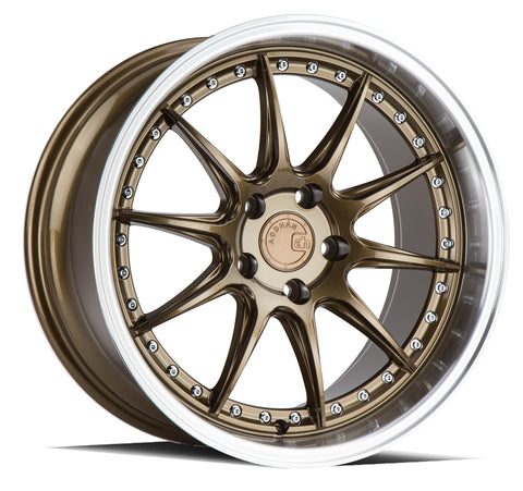 AODHAN DS07 BRONZE WITH MACHINED LIP WHEELS | 18X9.5 | 5X100 | OFFSET: 35MM | CB: 73.1MM
