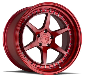 AODHAN DS09 CANDY RED WITH CHROME RIVETS WHEELS | 19X11 | 5X114.3 | OFFSET: 22MM | CB: 73.1MM