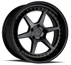 AODHAN DS09 GLOSS BLACK W /GOLD RIVETS WHEELS | 19X11 | 5X114.3 | OFFSET: 22MM | CB: 73.1MM