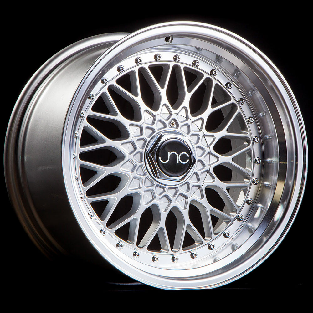 JNC JNC004 SILVER WITH MACHINED LIP WITH CHROME RIVETS WHEELS | 16X8 | 5X100/5X114.3 | OFFSET: 25MM | CB: 73.1MM