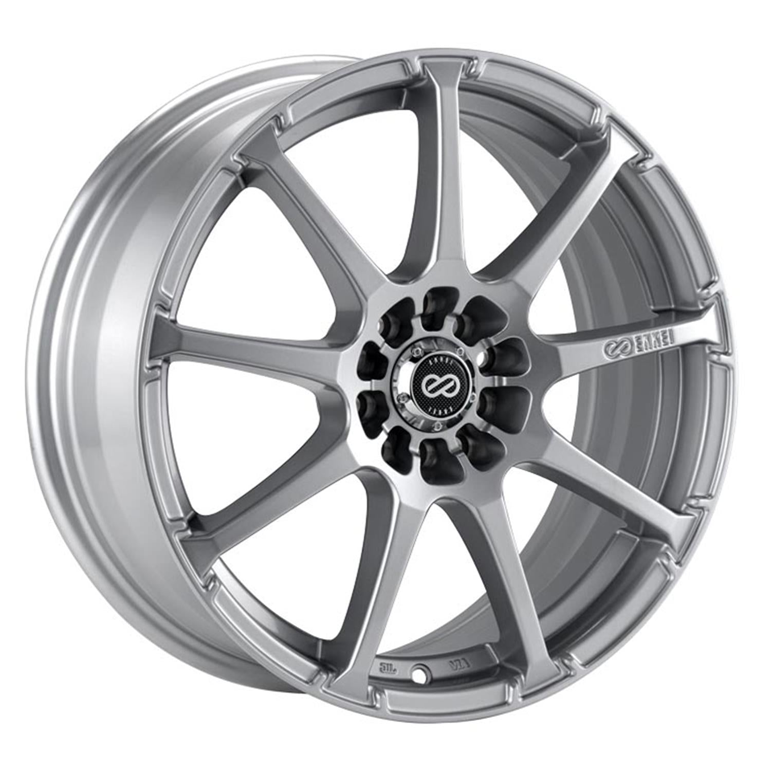 ENKEI EDR9 SILVER WHEELS | 17X8 | 5X100/5X114.3 | OFFSET: 38MM | CB: 72.6MM