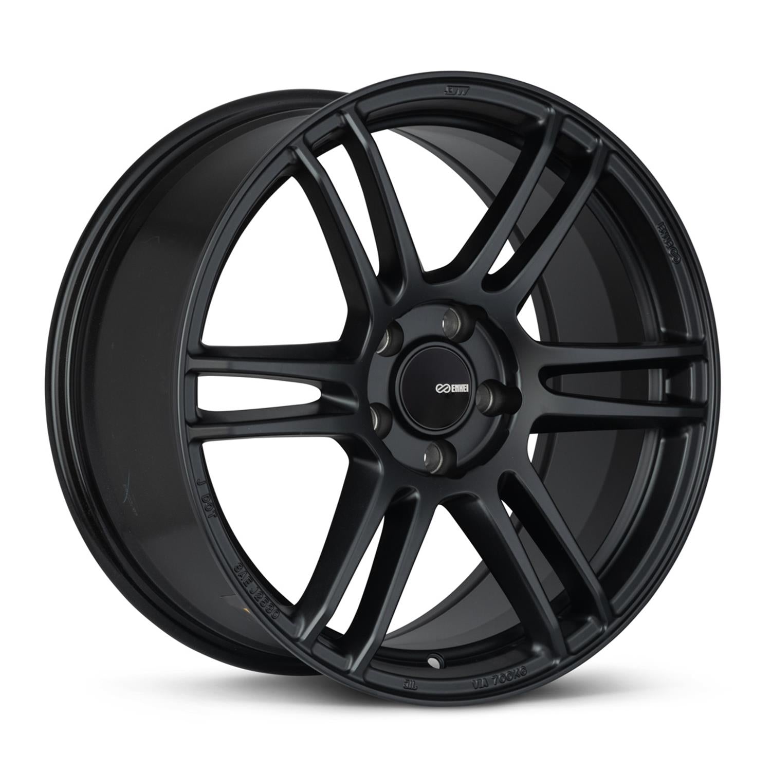 ENKEI TSR-6 MATTE BLACK WHEELS | 18X8 | 5X112 | OFFSET: 45MM | CB: 72.6MM