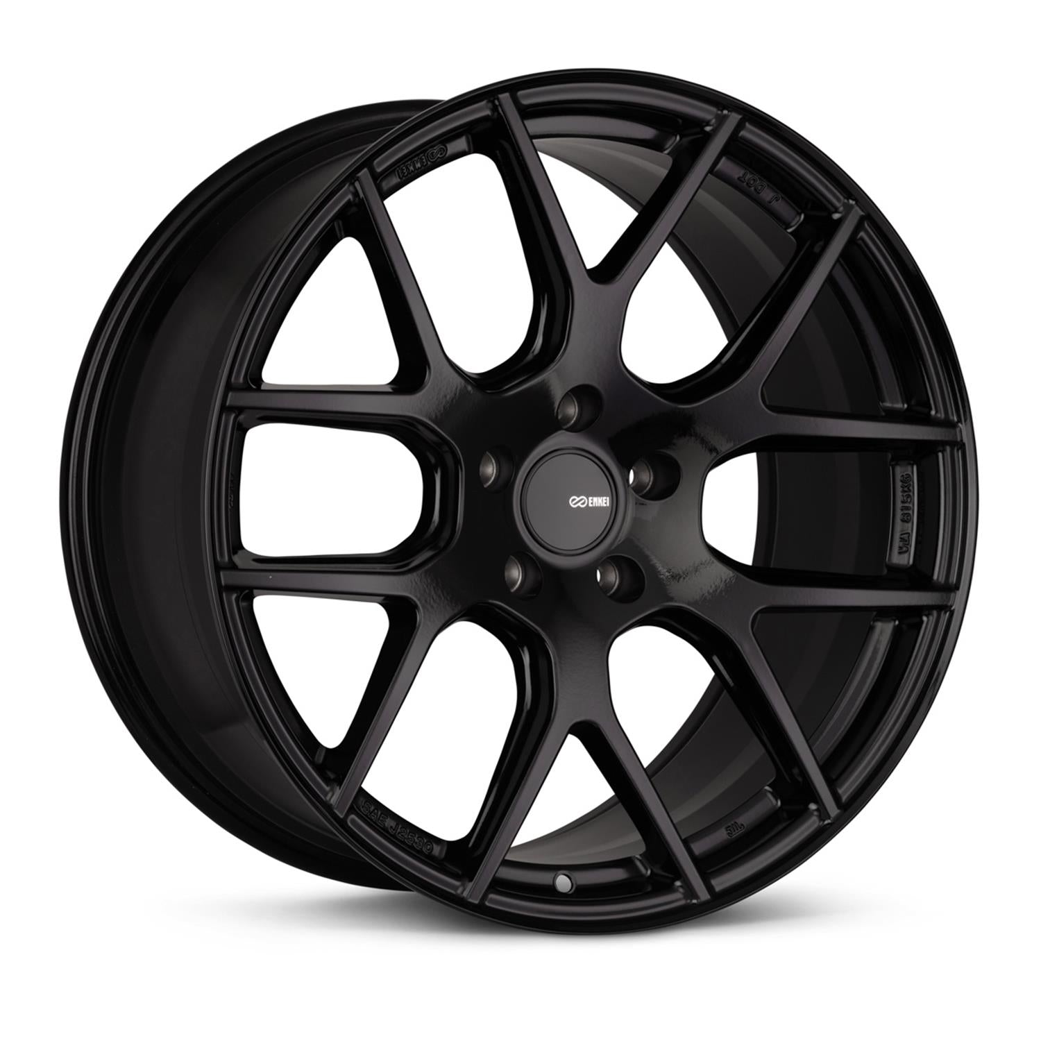 ENKEI XM-6 GLOSS BLACK WHEELS | 18X8 | 5X120 | OFFSET: 40MM | CB: 72.6MM