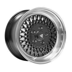 ENKEI ENKEI92 GLOSS BLACK WITH MACHINED LIP WHEELS | 15X7 | 4X100 | OFFSET: 38MM | CB: 72.6MM