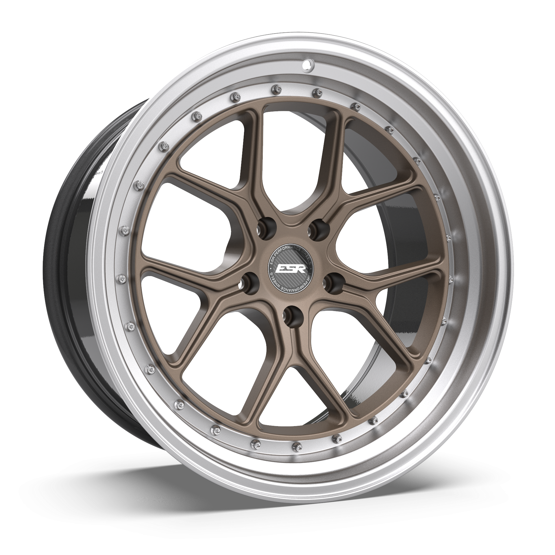 ESR CS2 MATTE BRONZE WITH MACHINED LIP WHEELS | 18X8.5 | 5X114.3 | OFFSET: 30MM | CB: 72.6MM