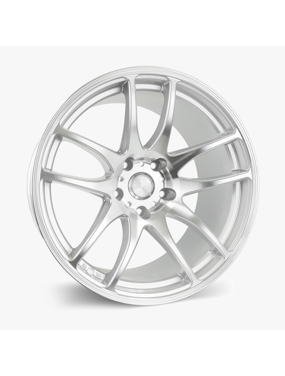 ESR SR08 HYPER SILVER WITH MACHINED FACE AND MACHINED LIPWHEELS | 18X10.5 | 5X114.3 | OFFSET: 15MM | CB: 72.6MM