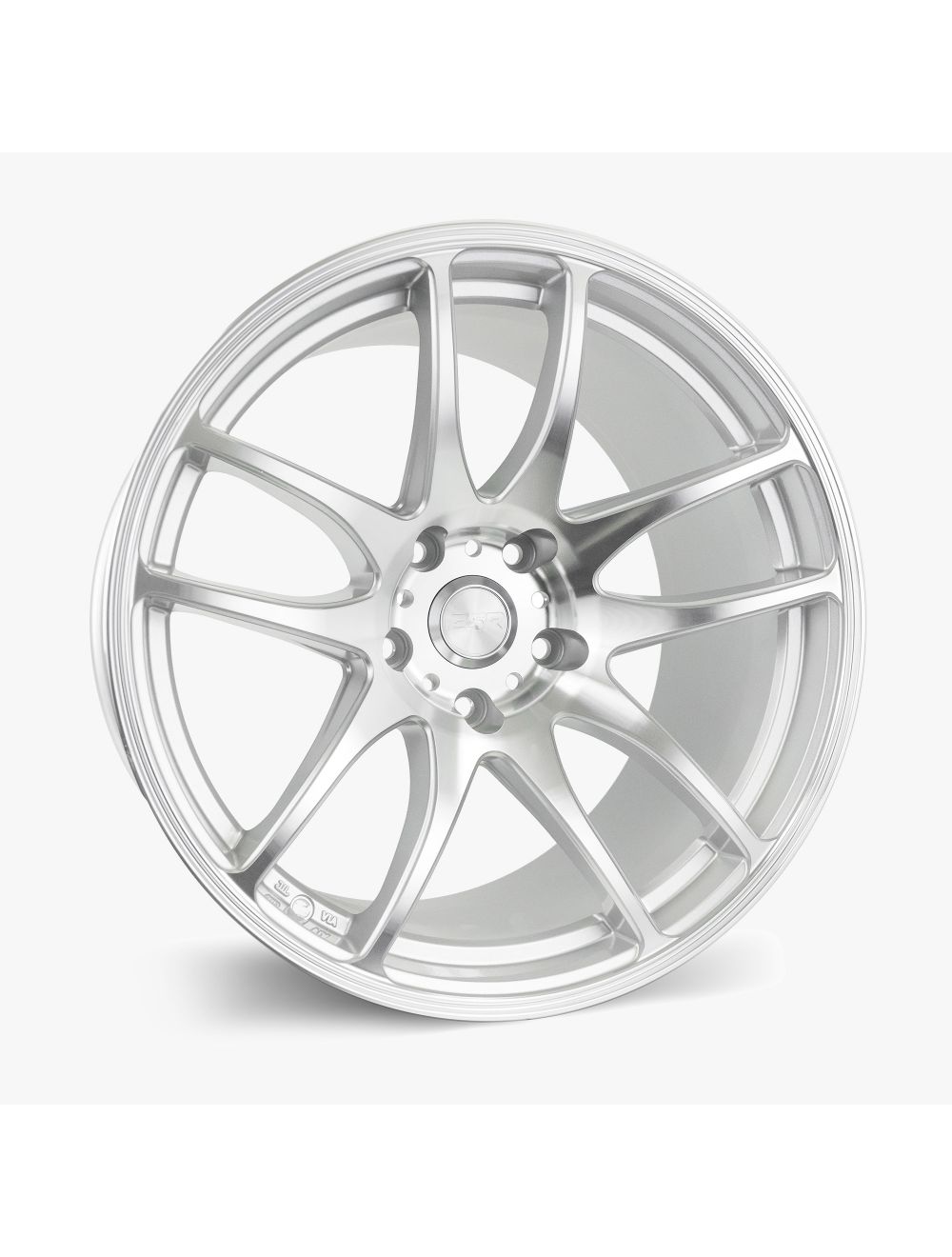 ESR SR08 HYPER SILVER WITH MACHINED FACE AND MACHINED LIPWHEELS | 17X8.5 | 5X120 | OFFSET: 30MM | CB: 72.6MM