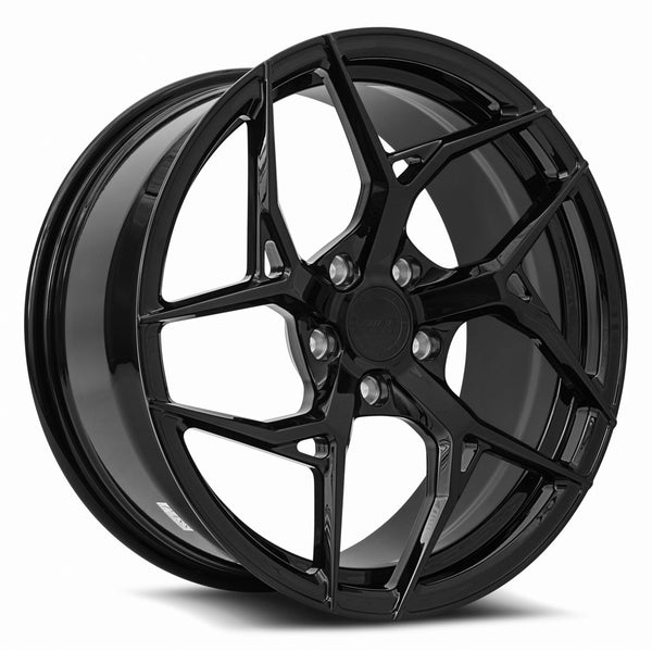 MRR FORGED F10 GLOSS BLACK FIT CORVETTE C8 WHEELS | 19X8.5 | 5X120 | OFFSET: 38MM | CB: 66.9MM