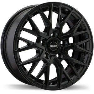 FAST TRONIC GLOSS BLACK WHEELS | 15X6.5 | 5X112 | OFFSET: 40MM | CB: 57.1MM