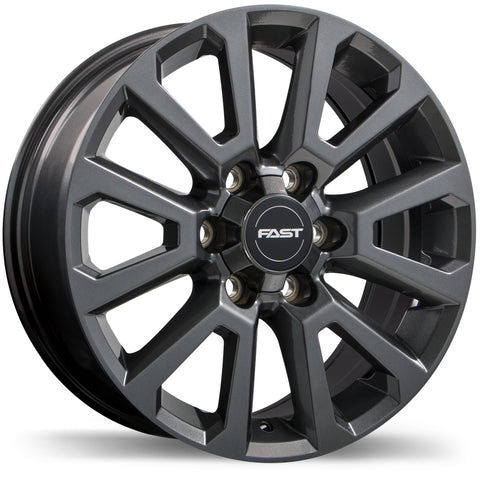 FAST STORM II GLOSS GUNMETAL WHEELS | 18X7.5 | 6X139.7 | OFFSET: 30MM | CB: 78MM