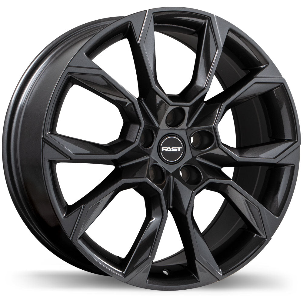 FAST AVENTURE GLOSS GUNMETAL WHEELS | 18X8 | 5X114.3 | OFFSET: 45MM | CB: 66.1MM