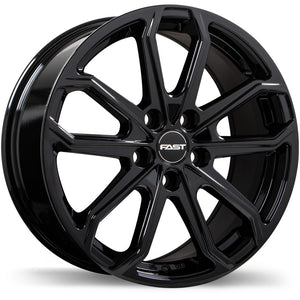 FAST IMPRESSION GLOSS BLACK WHEELS | 17X7.5 | 5X114.3 | OFFSET: 35MM | CB: 72.6MM