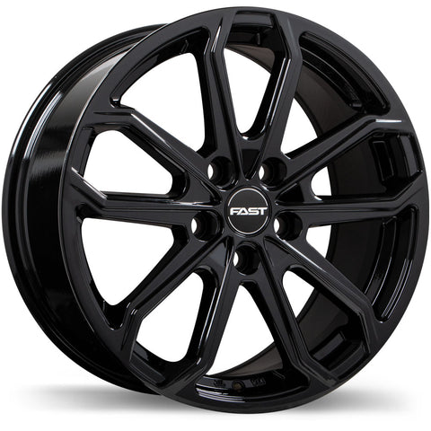 FAST IMPRESSION GLOSS BLACK WHEELS | 17X7.5 | 5X114.3 | OFFSET: 45MM | CB: 60.1MM