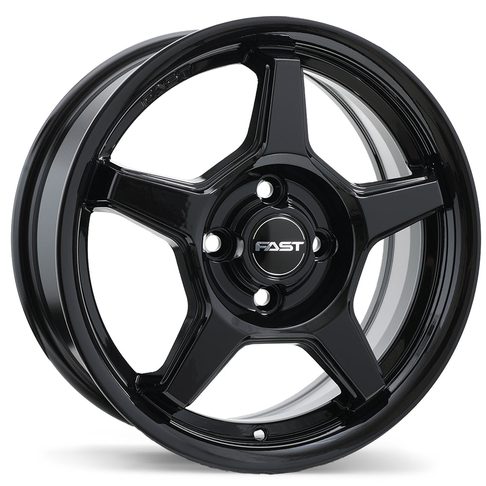 FAST FLAIR GLOSS BLACK WHEELS | 15X6 | 4X100 | OFFSET: 40MM | CB: 60.1MM