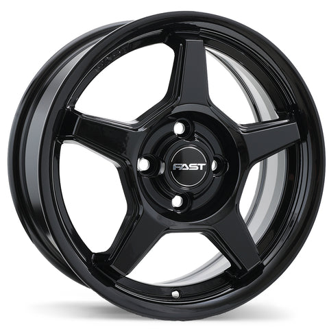 FAST FLAIR GLOSS BLACK WHEELS | 15X6 | 4X100 | OFFSET: 40MM | CB: 56.6MM