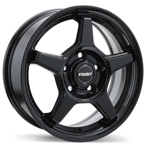 FAST FLAIR GLOSS BLACK WHEELS | 15X6 | 5X114.3 | OFFSET: 40MM | CB: 67.1MM