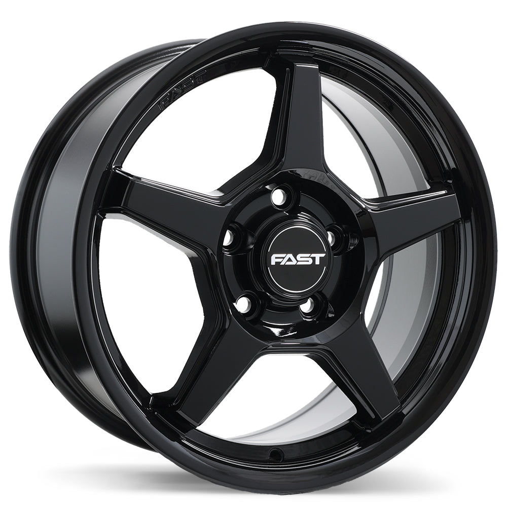 FAST FLAIR GLOSS BLACK WHEELS | 16X7 | 5X114.3 | OFFSET: 45MM | CB: 66.1MM