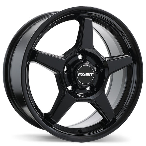 FAST FLAIR GLOSS BLACK WHEELS | 16X7 | 5X114.3 | OFFSET: 45MM | CB: 70.6MM