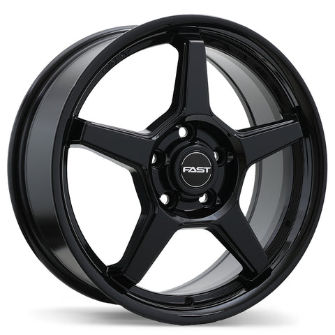 FAST FLAIR GLOSS BLACK WHEELS | 17X7 | 5X114.3 | OFFSET: 45MM | CB: 67.1MM