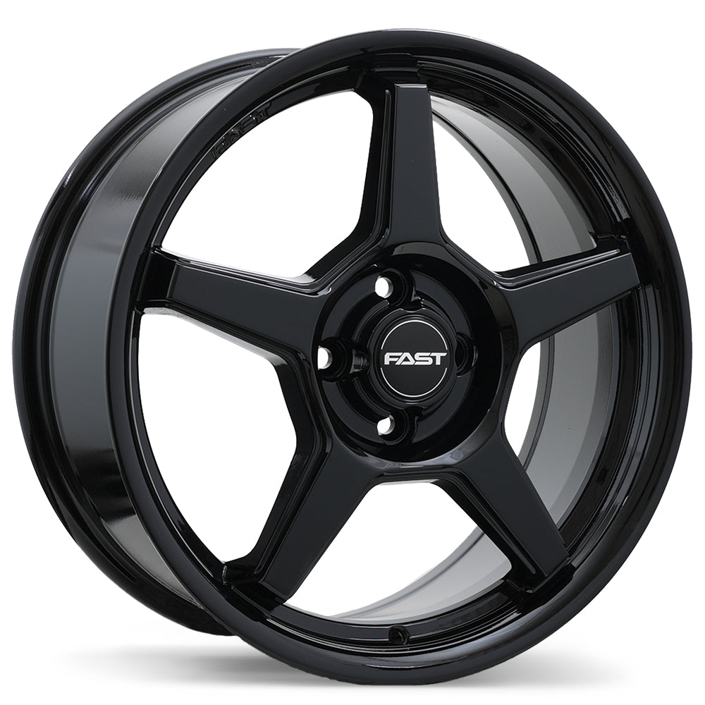 FAST FLAIR GLOSS BLACK WHEELS | 17X7 | 4X100 | OFFSET: 42MM | CB: 60.1MM