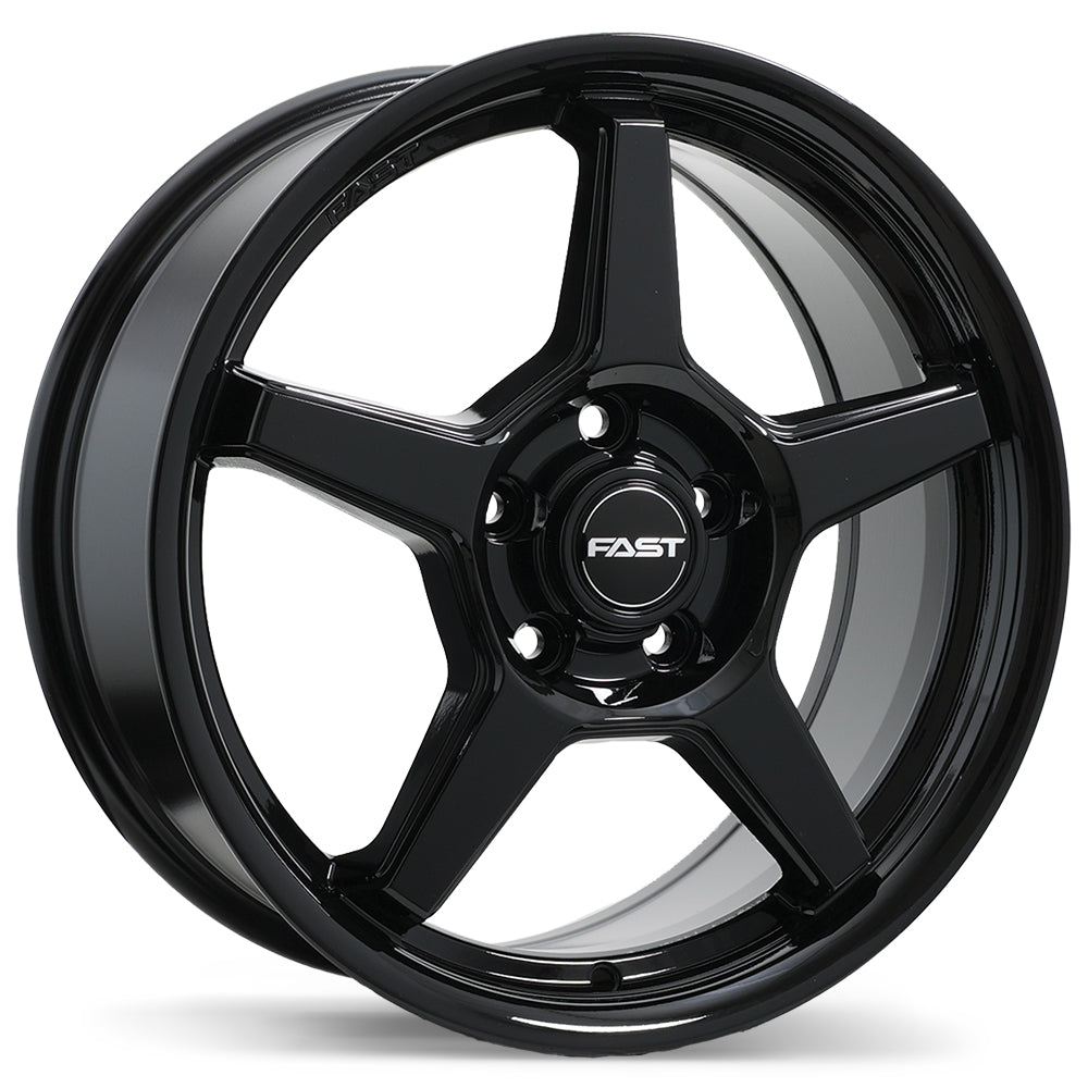 FAST FLAIR GLOSS BLACK WHEELS | 17X7 | 5X114.3 | OFFSET: 45MM | CB: 66.1MM