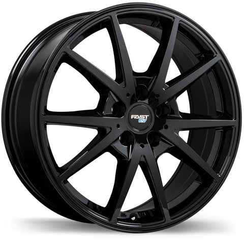 FAST EV02 GLOSS BLACK WHEELS | 17X7 | 5X105 | OFFSET: 41MM | CB: 56.6MM